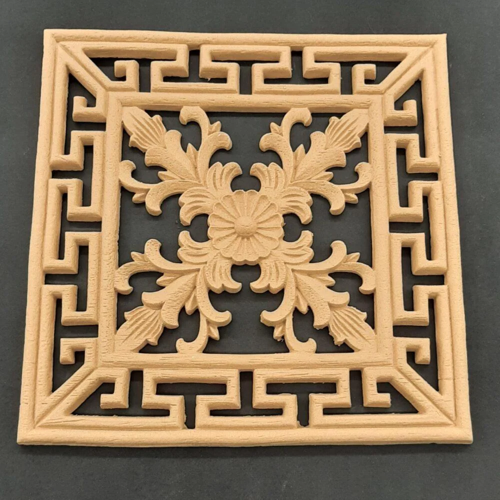 Ξυλόγλυπτο Διακοσμητικό Πλακάκι 19εκ. Χ 19 εκ.