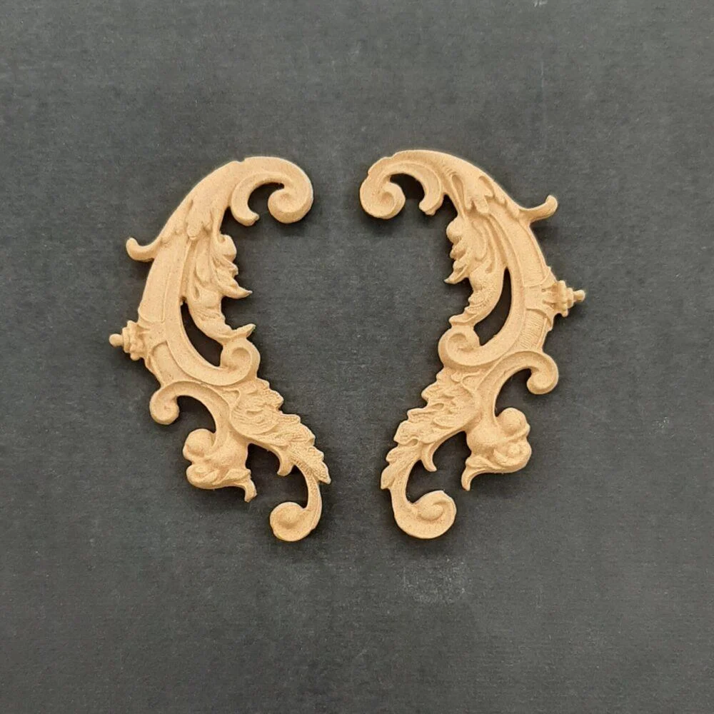 Ξυλόγλυπτο Διακοσμητικό Σετ 2 Τεμαχίων 7εκ.Χ3εκ.