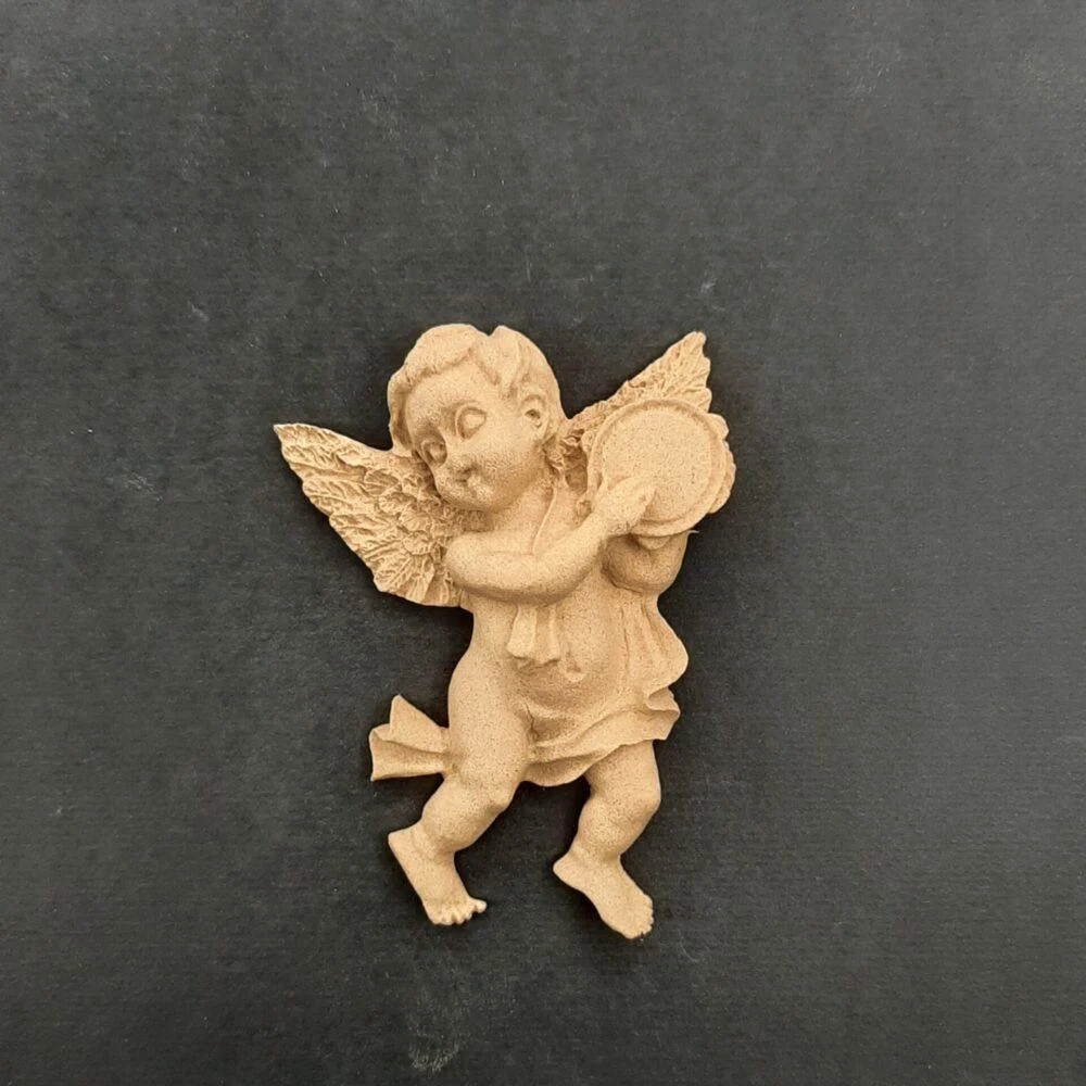 Ξυλόγλυπτο Διακοσμητικό Αγγελάκι 6εκ.Χ5εκ.