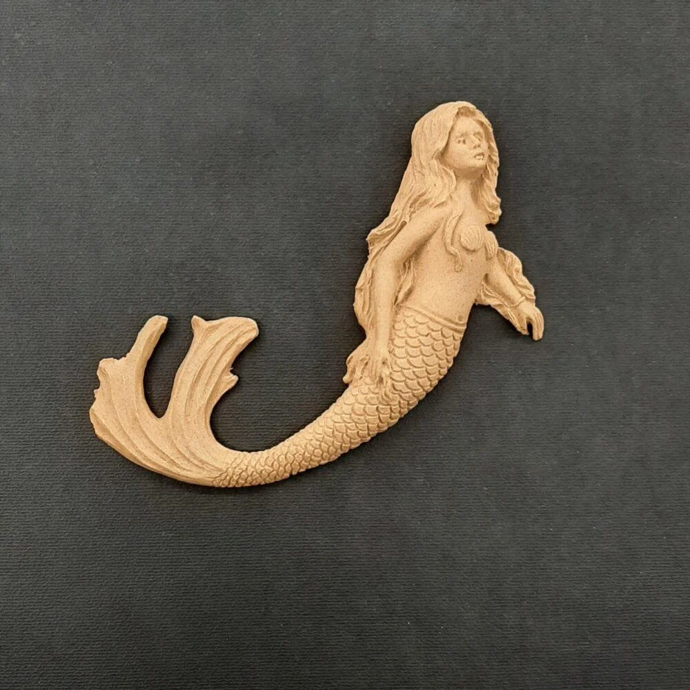 Ξυλόγλυπτο Διακοσμητικό Γοργόνα 14εκ.Χ6εκ.