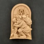 Ξυλόγλυπτο Διακοσμητικό Άϊ Βασίλης 8,5 εκ. χ 5εκ.