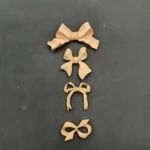 Ξυλόγλυπτο Διακοσμητικό Σετ Φιόγκοι 7εκΧ3εκ.,4εκΧ4εκ,4εκΧ3,55εκ,4εκΧ2,5εκ.