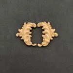 Ξυλόγλυπτο Διακοσμητικό Σετ 2 Τεμαχίων 4,5εκ.Χ3εκ.