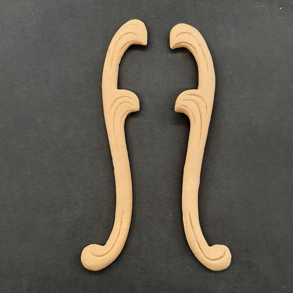 Ξυλόγλυπτο Διακοσμητικό Σετ 2 Τεμαχίων 18εκ.Χ2,5εκ.