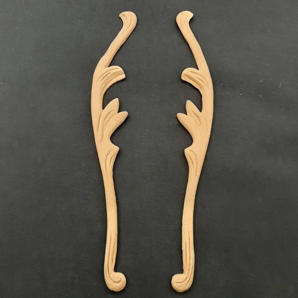 Ξυλόγλυπτο Διακοσμητικό Σετ 2 Τεμαχίων 31,5εκ.Χ3,7εκ.