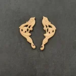 Ξυλόγλυπτο Διακοσμητικό   Σετ 2 Τεμαχίων 4,5εκ.Χ3,5εκ.