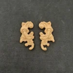 Ξυλόγλυπτο Διακοσμητικό   Σετ 2 Τεμαχίων 3,5εκ.Χ2εκ.