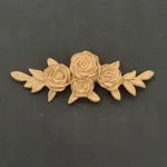 Ξυλόγλυπτο Διακοσμητικό Λουλούδι Γιρλάντα 10,2εκΧ3,5εκ.