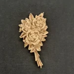 Ξυλόγλυπτο Διακοσμητικό Λουλούδι 6,5εκ.Χ3,5εκ.