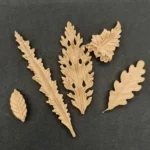 Ξυλόγλυπτο Διακοσμητικό  Φύλλα Σετ 5 Τεμ.