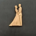 Ξυλόγλυπτο Διακοσμητικό Ζευγάρι 12,5εκ.Χ7,5εκ.