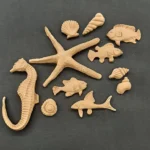 Ξυλόγλυπτο Διακοσμητικό Ψάρια Σετ 11 τεμ. 10εκ.Χ3εκ.