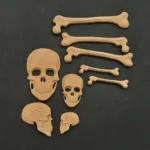 Ξυλόγλυπτο Διακοσμητικό Σετ  9 τεμ. Νεκροκεφαλές
