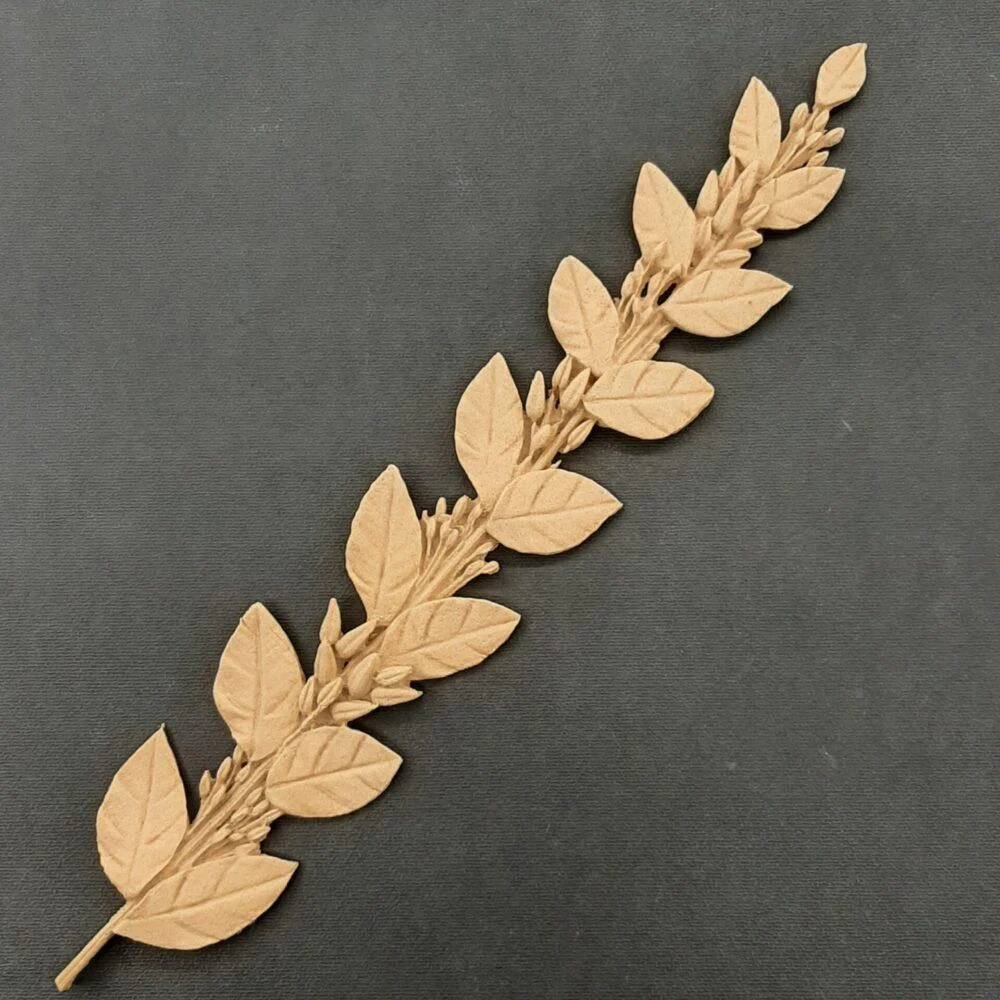 Ξυλόγλυπτο Διακοσμητικό Λουλούδι 32εκ.Χ5,5εκ.