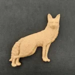 Ξυλόγλυπτο Διακοσμητικό Λύκος 12εκΧ10εκ.