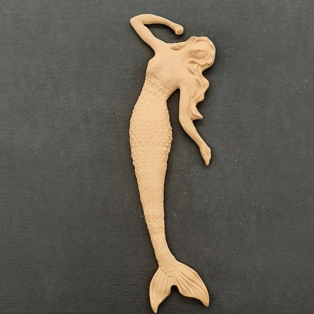 Ξυλόγλυπτο Διακοσμητικό Γοργόνα 22,5εκΧ9εκ.