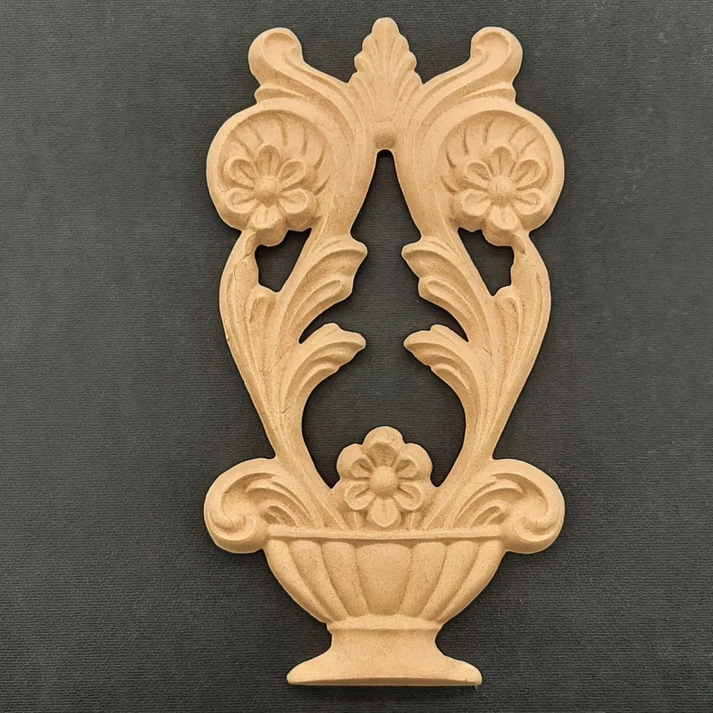 Ξυλόγλυπτο Διακοσμητικό Λουλούδια 21,5εκΧ11,5εκ.