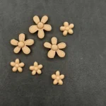 Ξυλόγλυπτο Διακοσμητικό Λουλούδια Σετ 7 τεμ.