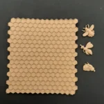 Ξυλόγλυπτο Διακοσμητικό Μέλισσα Σετ 4 τεμ. 13εκΧ12,5εκ.