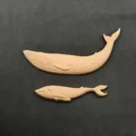 Ξυλόγλυπτο Διακοσμητικό Φάλαινες Σετ 2   15εκΧ3εκ.