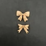 Ξυλόγλυπτο Διακοσμητικό Φιόγκοι Σετ 2 τεμ. 3,5εκΧ2,5εκ.