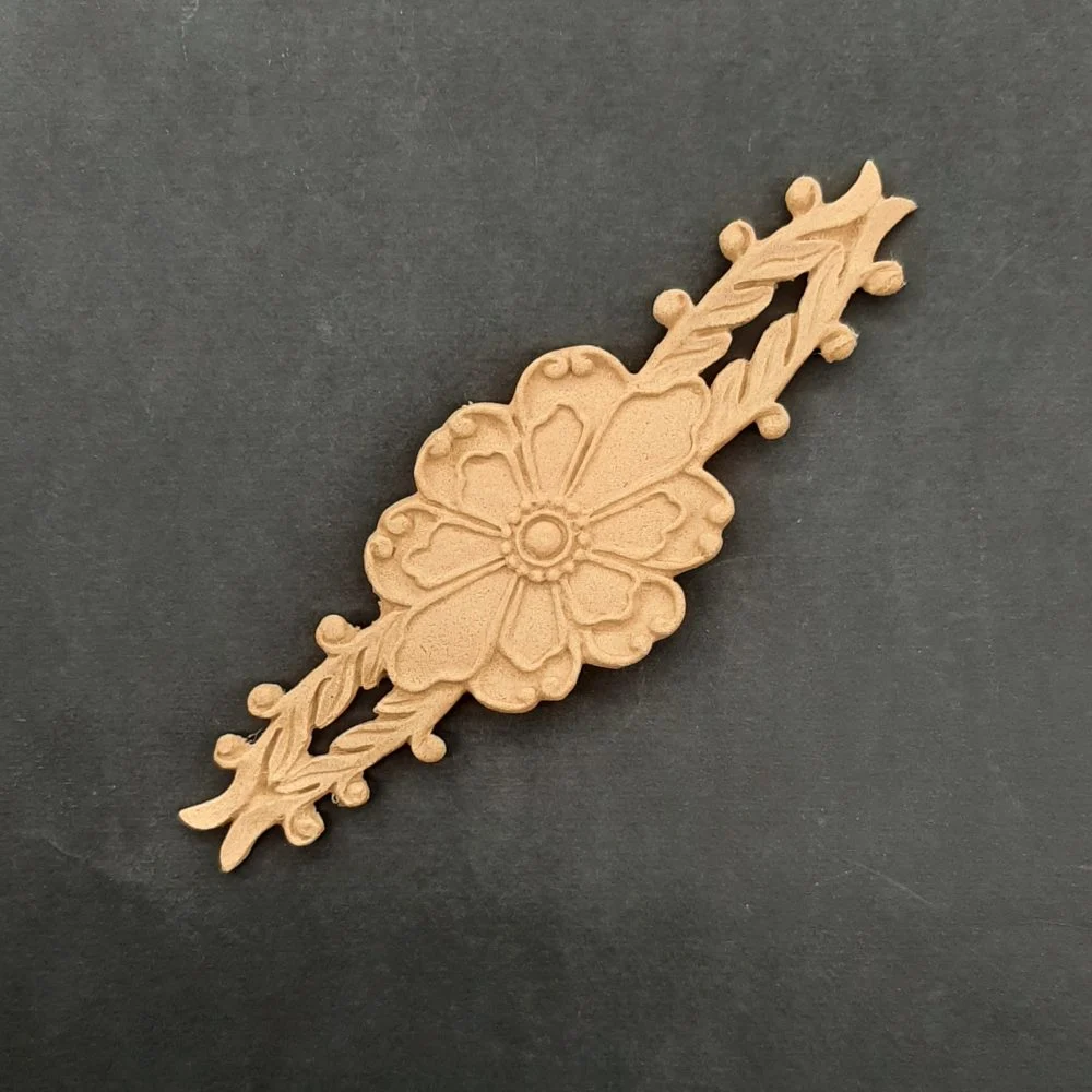 Ξυλόγλυπτο Διακοσμητικό Λουλούδι 13εκ.Χ4εκ.