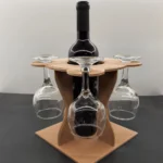 Θήκη για ένα μπουκάλι και 4 ποτήρια MDF