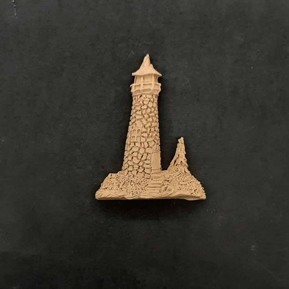 Ξυλόγλυπτο Διακοσμητικό Φάρος 6,5εκΧ5,5εκ.