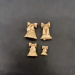 Ξυλόγλυπτο Διακοσμητικό Χριστουγεννιάτικο Σετ 4 τεμ. 3εκΧ2,5εκ.