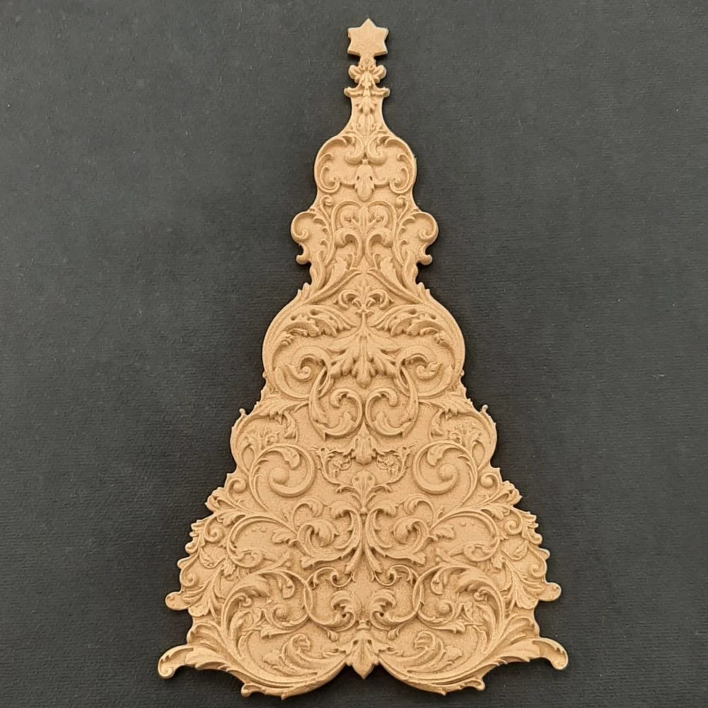 Ξυλόγλυπτο Διακοσμητικό Χριστουγεννιάτικο Δέντρο 11εκ.Χ 19εκ.