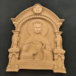 Ξυλόγλυπτη Εικόνα Αγία Αικατερίνη 24εκ.Χ30εκ.