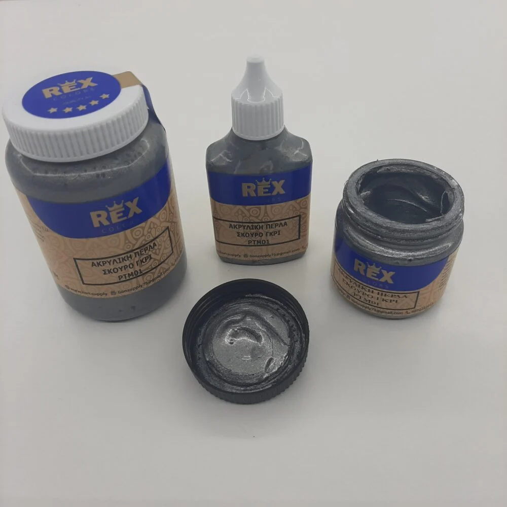 Ακρυλικό Χρώμα  Περλέ Σκούρο Γκρι PTM01