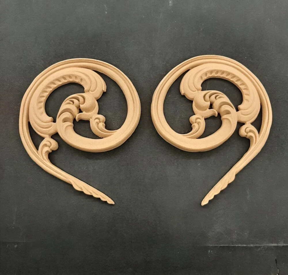 Ξυλόγλυπτα Διακοσμητικά Σετ 2 τεμ. 13εκ.Χ16,3εκ.