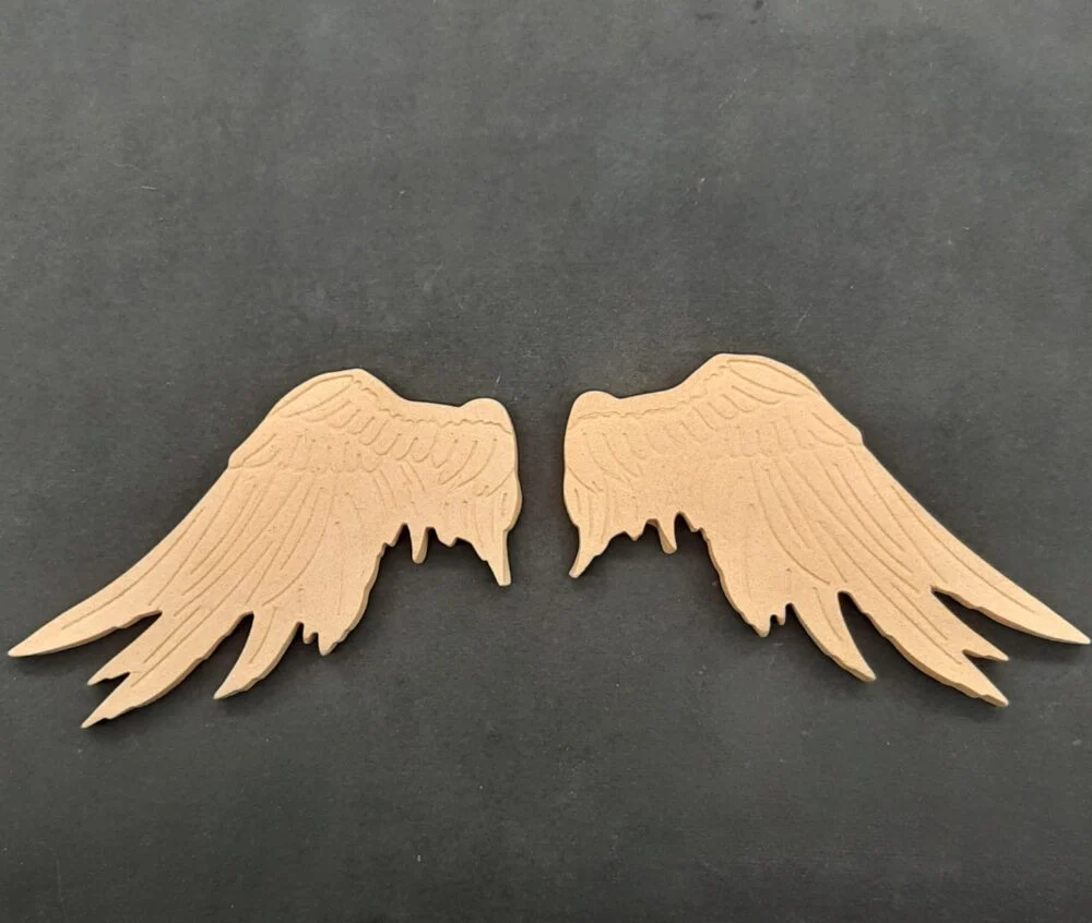 Ξυλόγλυπτα Διακοσμητικά Φτερά 12εκ.Χ6εκ.