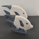 Ψάρια Ξύλινο Διακοσμητικό Σετ 2 τεμαχίων