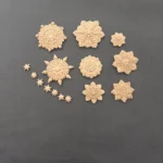 Ξυλόγλυπτο Διακοσμητικό Χριστουγεννιάτικες Μπάλες Σετ  15 τεμ.