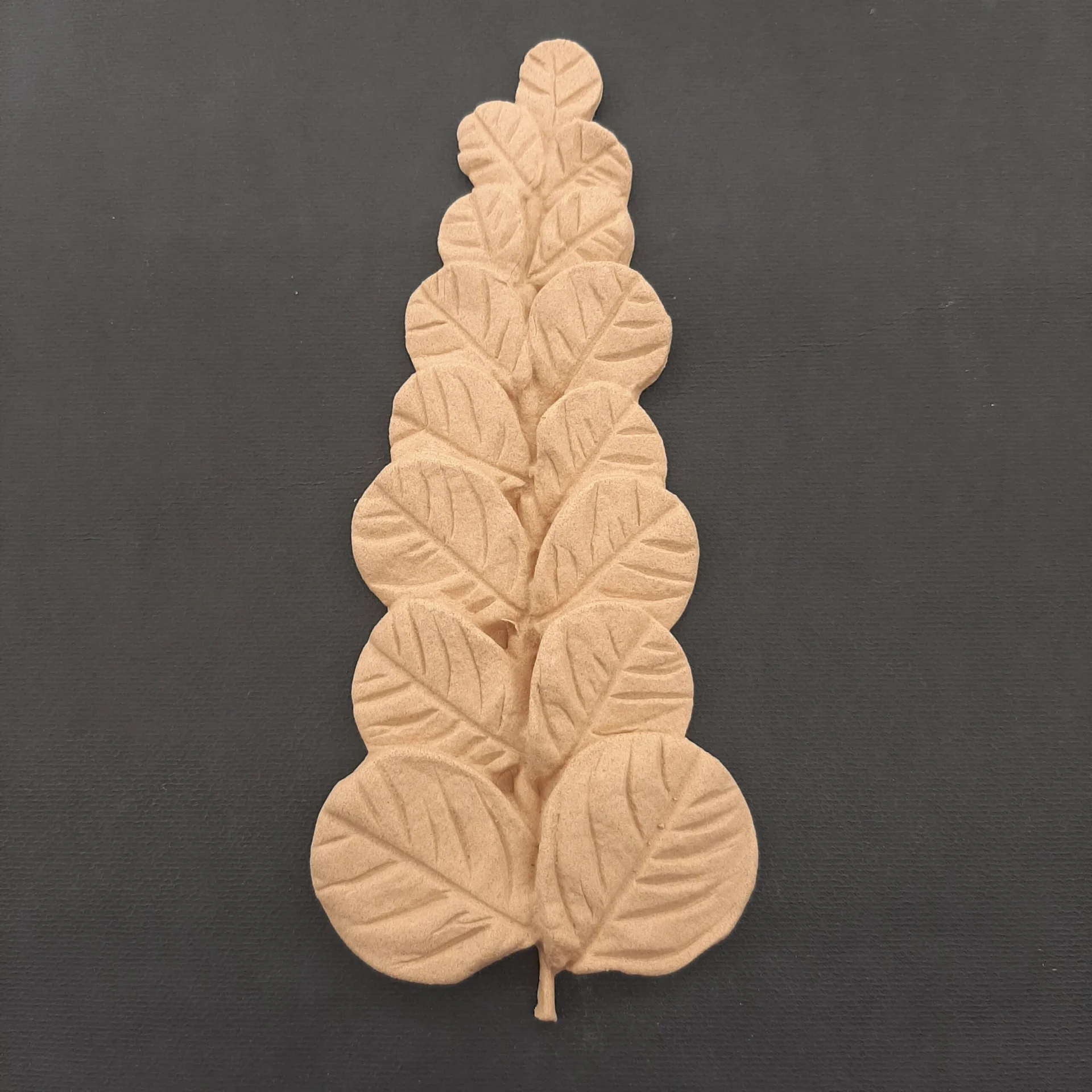 Ξυλόγλυπτο Διακοσμητικό Φύλλο 17εκ.Χ7,3εκ.