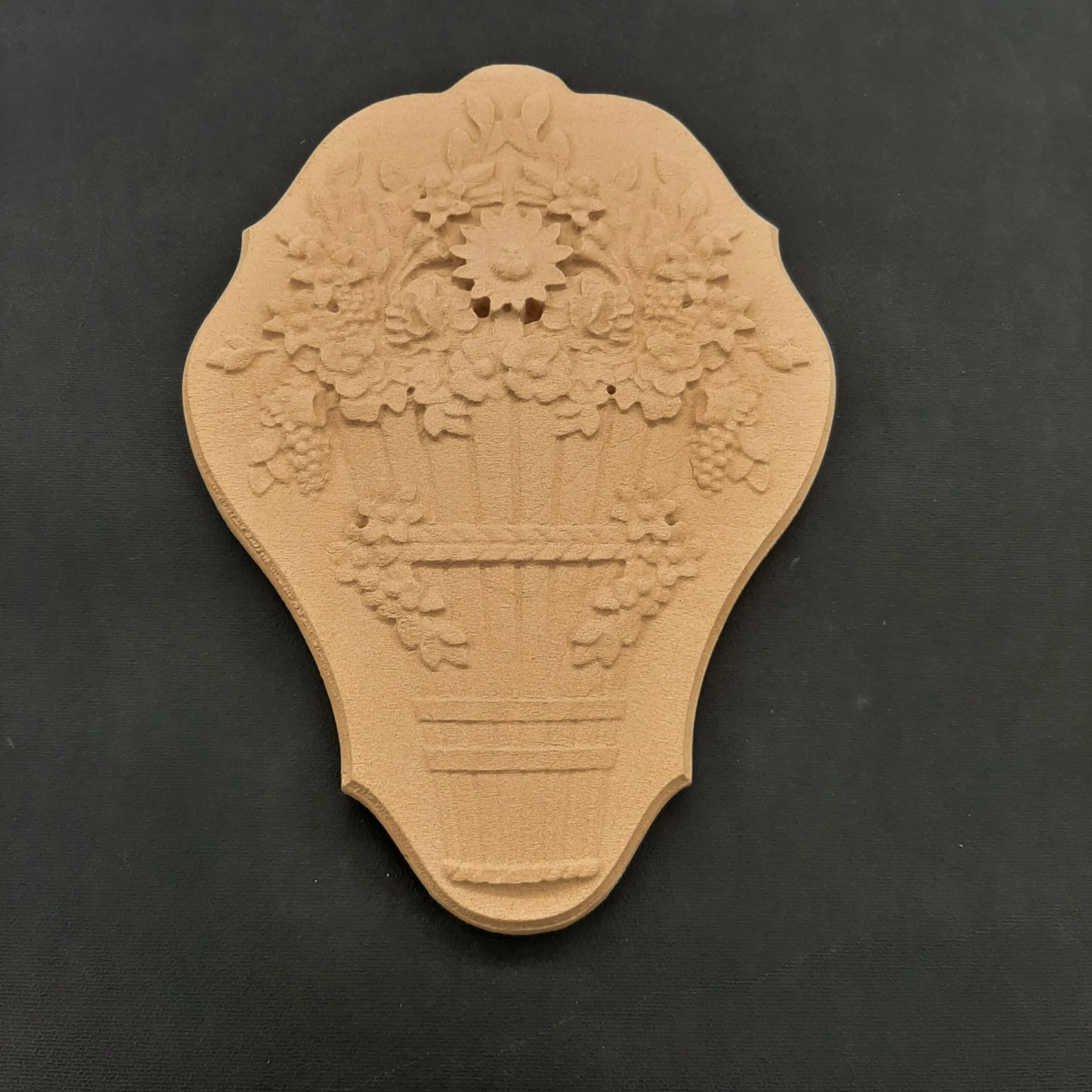 Ξυλόγλυπτο Διακοσμητικό Λουλούδια 17εκ.Χ24εκ.