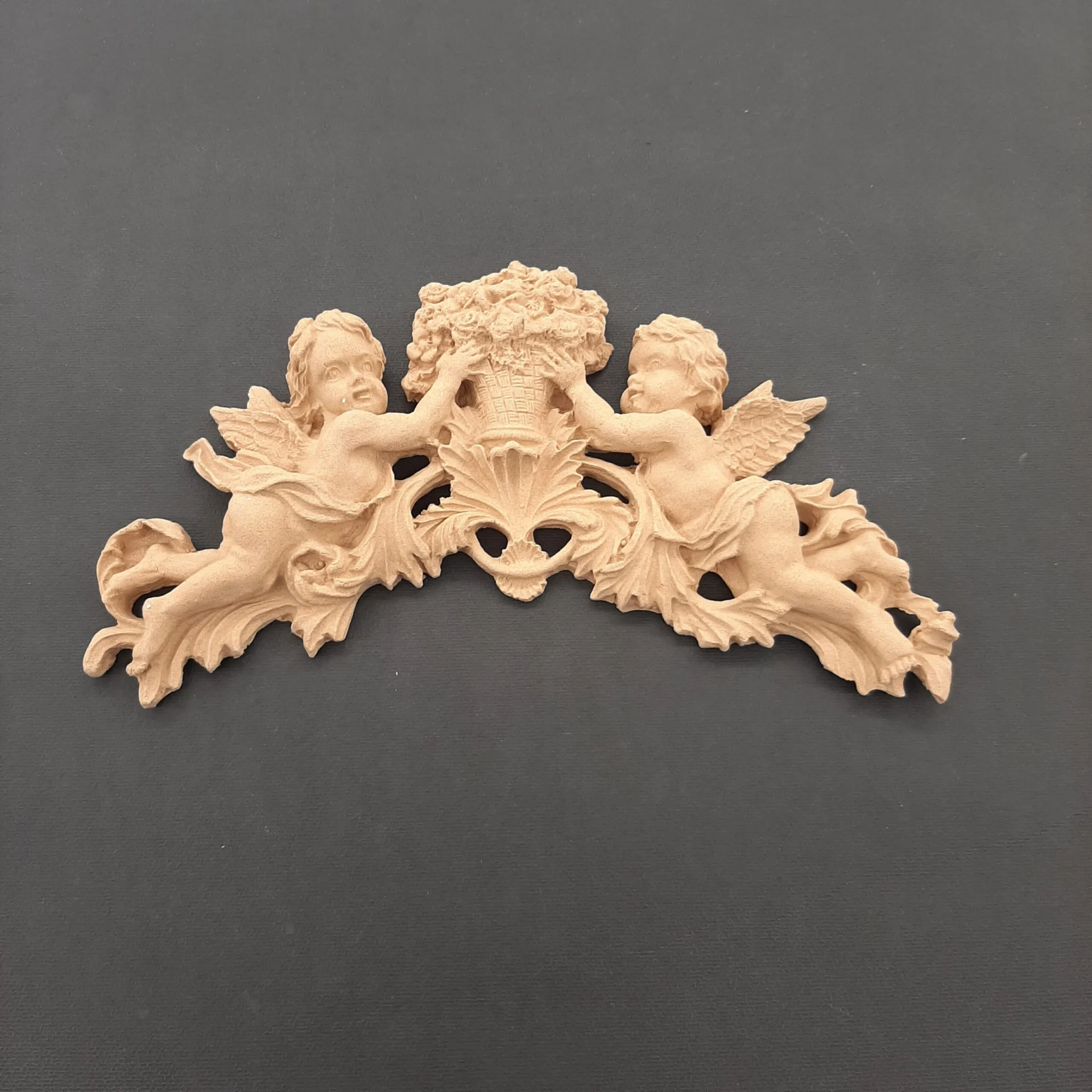 Ξυλόγλυπτο Διακοσμητικό Αγγελάκια 22εκ.Χ10εκ.