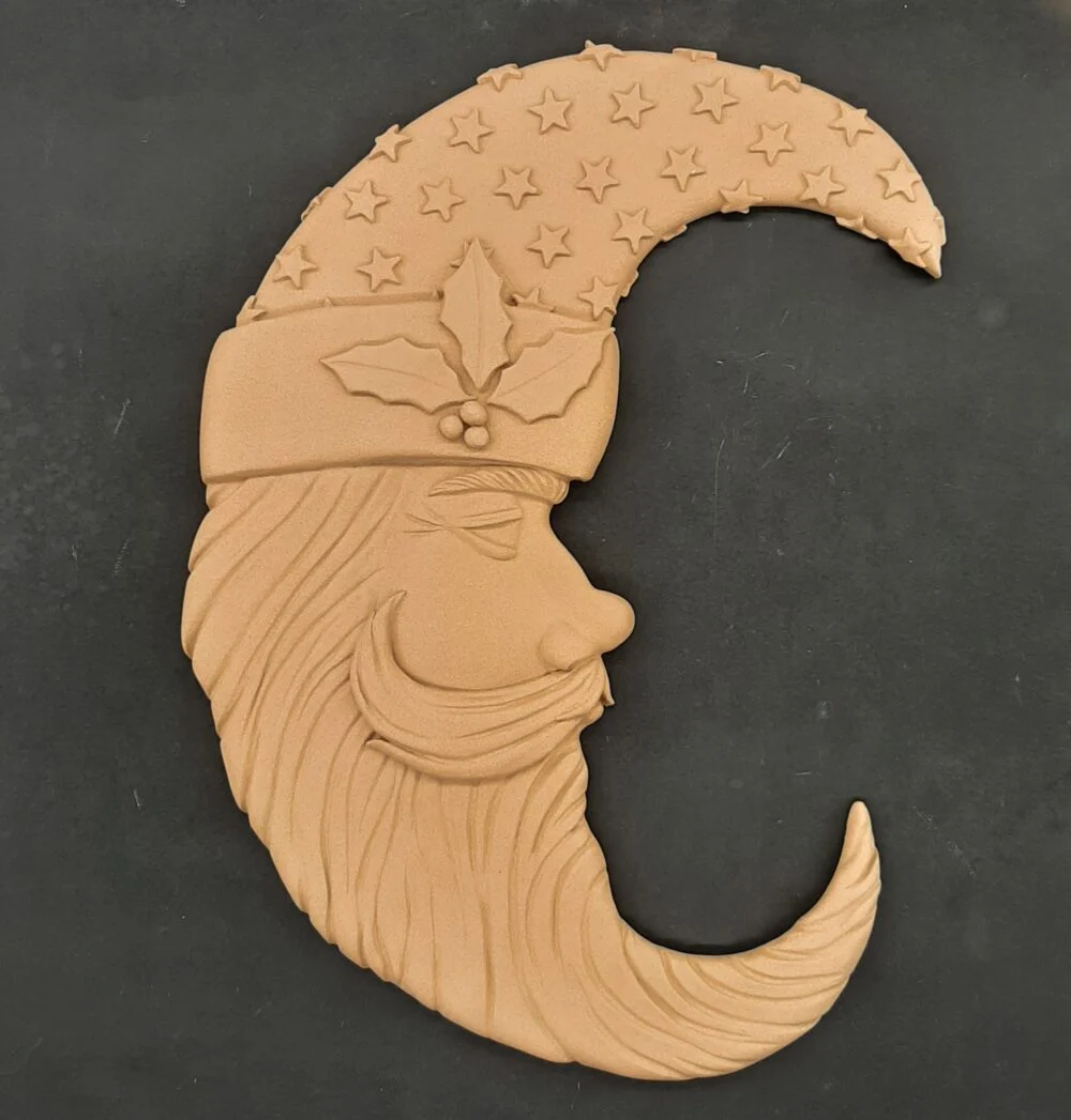 Ξυλόγλυπτο Διακοσμητικό Άγιος Βασίλης 38εκ.Χ18εκ  by Nancy-Nancy