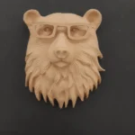 Ξυλόγλυπτο Διακοσμητικό Αρκούδα 16εκ.Χ12εκ.