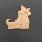 Ξυλόγλυπτο Διακοσμητικό  Σπιτάκι-Παππούτσι  13,5εκΧ12,3εκ.