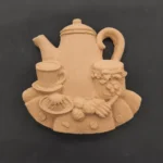 Ξυλόγλυπτο Διακοσμητικό Τσαγιέρα 15εκΧ14εκ.