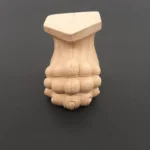 Ξυλόγλυπτο πόδι λιονταριού άκαμπτο 13εκ.Χ9εκ.Χ9εκ.