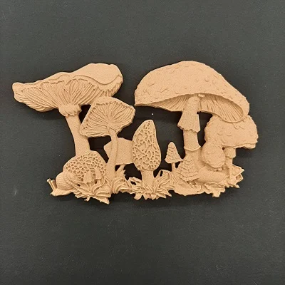 Ξυλόγλυπτο Διακοσμητικό Μανιτάρια