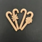 Ξυλόγλυπτα Διακοσμητικά Χριστουγεννιάτικα Στολίδια 4 τεμάχια