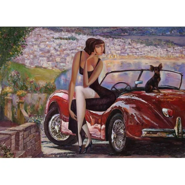 Lady And The Red Car 1 800x800