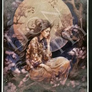 Ριζόχαρτο  30x42cm, Full moon at the trees