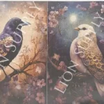 Ριζόχαρτο  30x42cm, Black and white bird