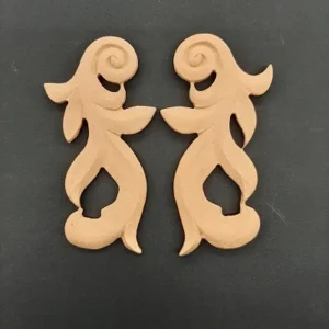 Ξυλόγλυπτο Διακοσμητικό Σετ 2 τεμ.13,8εκΧ5εκ.